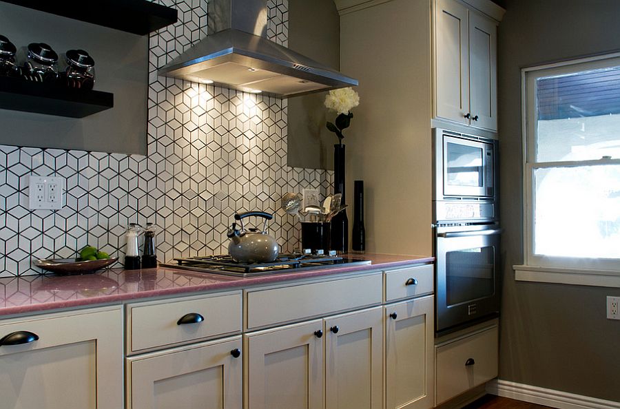 geometric kitchen tiles